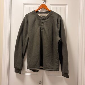 BC Clothing Fleece-Lined Sherpa Henley Green – XL